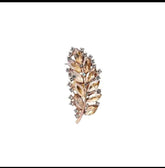 Vintage Luxury Crystal Leaf Brooches For Women Unisex