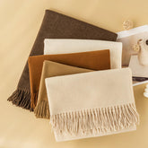 Female Winter Pure Double-sided Thickened Long Scarf Warm Wholesale Cashmere Scarves for Women