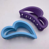 Frosted Love Heart Shaped Hair Claw Korean Fashion Women Girl Hairpins Hair Claw Barrettes Solid Color Headwear Hair Accessories