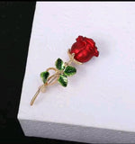 Red Rose Pin Brooches For Women