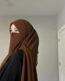 Hijab Naqab set-brown