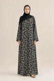 Noir Printed abaya