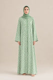 Olive Bloom Printed Abaya