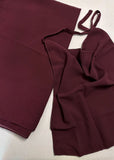 Hijab Naqab Set -Dark maroon