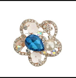 Korean Fashion High-End Crystal Diamond Women's Brooch Pin Scarf Clip