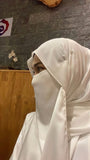 Hijab Naqab Set -Pearl white